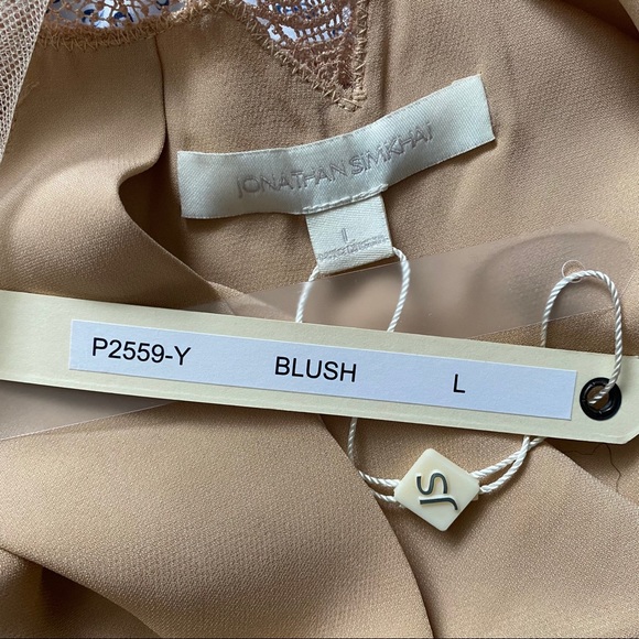 Jonathan Simkhai Mesh Draped Long Sleeve Silk Top - Picture 4 of 8